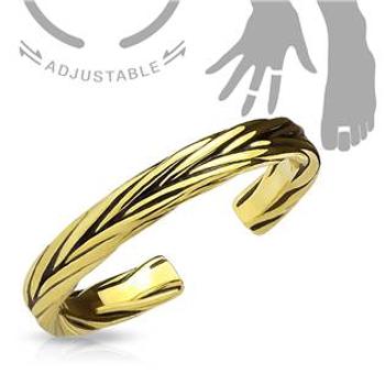 Šperky4U Zlacený prsten na nohu - velikost universální - PNB1021-GD