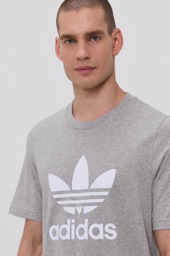 Bavlněné tričko adidas Originals H06643 šedá barva, melanžové