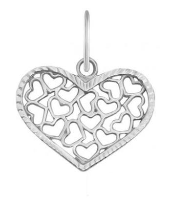 JVD Romantický stříbrný přívěsek Srdce SVLP0680XH200