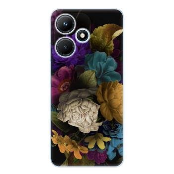 Odolné silikonové pouzdro iSaprio - Dark Flowers - Infinix Hot 30i