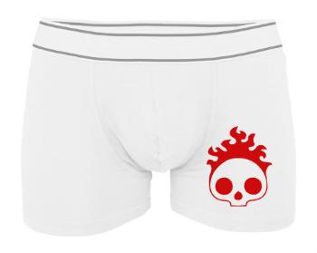 Pánské boxerky Contrast Burning skull