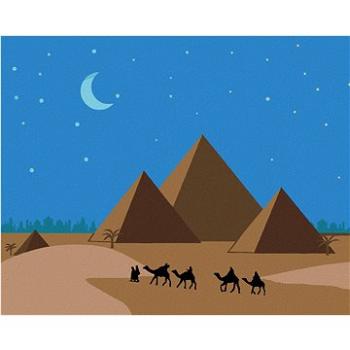 Diamondi - Diamantové malování - PYRAMIDY EGYPT, 40x50 cm, Vypnuté plátno na rám (605517B)