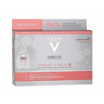 Vichy Dercos Aminexil Clinical 5 21x6 ml sérum na vlasy pro ženy poškozená krabička na oslabené vlasy