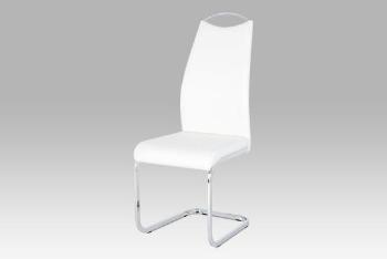 Autronic HC-981 WT Jídelní židle bílá koženka / chrom