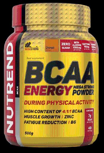 Nutrend BCAA Energy Mega Strong Powder pomeranč 500 g