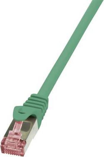 Síťový kabel RJ45 LogiLink CQ2045S, CAT 6, S/FTP, 1.50 m, zelená