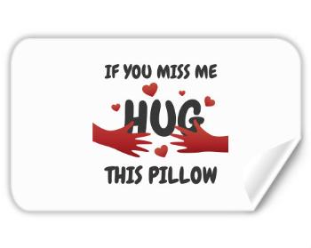 Samolepky obdelník - 5 kusů Hug this pillow