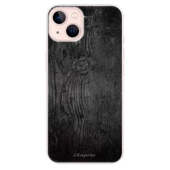 Odolné silikonové pouzdro iSaprio - Black Wood 13 - iPhone 13