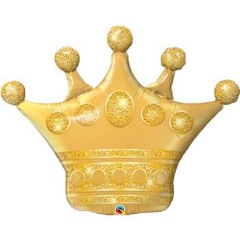 Balón foliový zlatá koruna - 104 cm - princess - rozlučka se svobodou (71444493390)