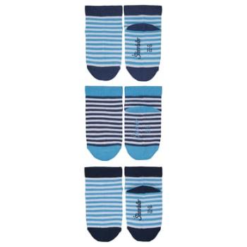 Sterntaler Ponožky Sneaker 3-pack pruhované modré