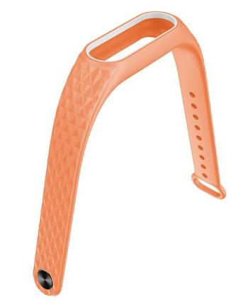 Ziskoun Náhradní řemínek fitness náramek Xiaomi/ Aligator M2- dvoubarevný SWB1 Barva: Oranžová/Bílá