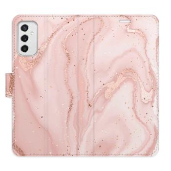 Flipové pouzdro iSaprio - RoseGold Marble - Samsung Galaxy M52 5G