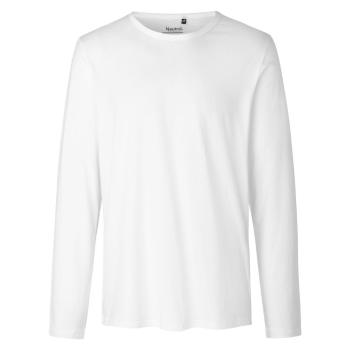 Neutral Pánské tričko s dlouhým rukávem z organické Fairtrade bavlny - Bílá | M
