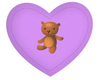 Polštář Srdce Medvídek Teddy
