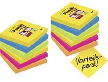 Post-it® Haftnottiz Super Sticky Notes Promotion Rio de Janeiro Post-it 654SR9+3, (š x v) 76 mm x 76 mm, ultražlutá , ultramodrá , ultrarůžová , neono