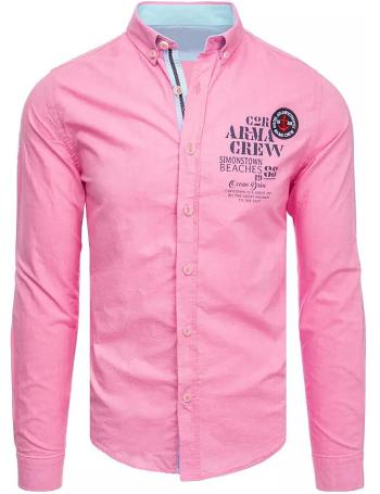 Růžová košile s potiskem vel. 2XL