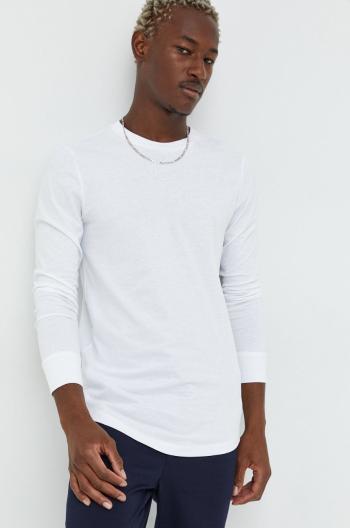 Bavlněné tričko s dlouhým rukávem Tom Tailor bílá barva