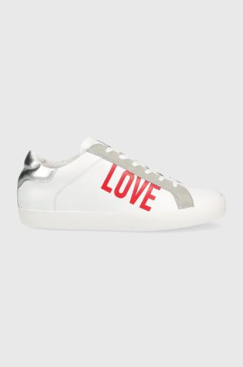 Kožené sneakers boty Love Moschino bílá barva