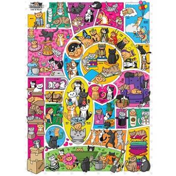 Cobble Hill Puzzle Doodlecats 1000 dílků (80364)