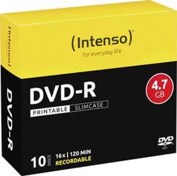 DVD-R 4.7 GB Intenso 4801652, s potiskem, 10 ks, Slimcase