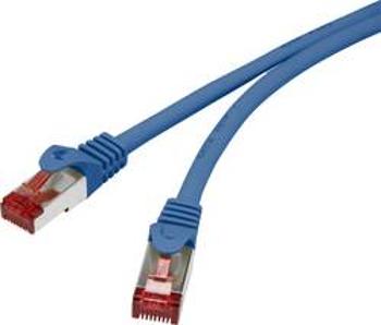 Síťový kabel RJ45 Renkforce RF-3301792, CAT 6, S/FTP, 15.00 cm, modrá