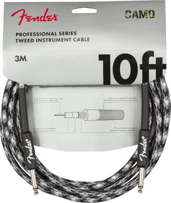 Fender Professional Series 10' Instrument Cable Winter Camo