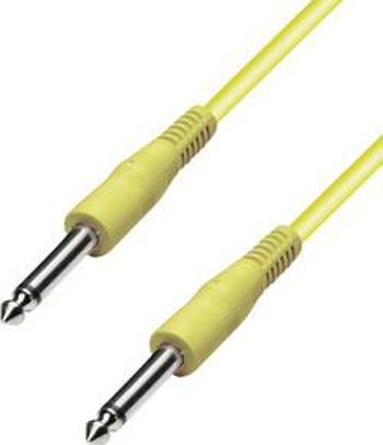 Instrumentální kabel s pogumováním JACK 6,3 mm Paccs, 4 m, žlutý