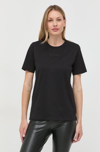 Bavlněné tričko MICHAEL Michael Kors černá barva