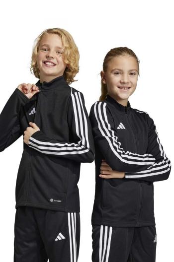 Dětská mikina adidas Performance TIRO23L TR JKTY černá barva, vzorovaná