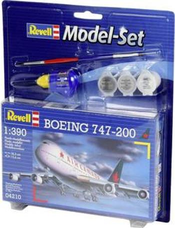 Model letadla, stavebnice Revell Boeing 747-200 Air Canada 64210, 1:390