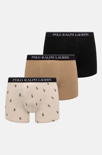 Boxerky Polo Ralph Lauren 3-pack pánské, béžová barva