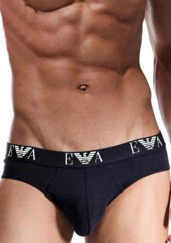 Slipy Emporio Armani 111321 CC715 černá 2pack XXL Černá