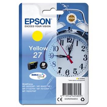 Epson originální ink C13T27044012, 27, yellow, 3, 6ml, Epson WF-3620, 3640, 7110, 7610, 7620
