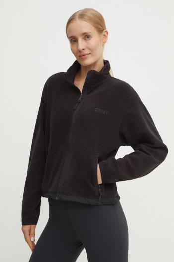 Fleecová mikina Dkny černá barva, DP4J9484