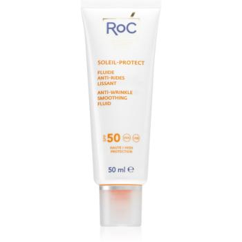 RoC Soleil Protect Anti Wrinkle Smoothing Fluid lehký ochranný fluid proti stárnutí pleti SPF 50 50 ml