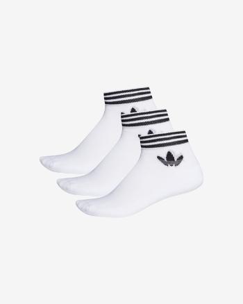 adidas Originals Trefoil Ankle Ponožky 3 páry Bílá