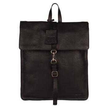 Trendy kožený batoh Burkely Alm - černá