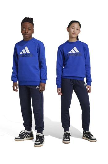 Dětská tepláková souprava adidas J BL FL TS tmavomodrá barva, IV7307