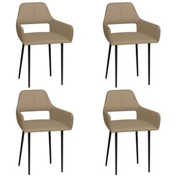Jídelní židle 4 ks cappuccino umělá kůže  (3058032)