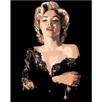 Diamondi - Diamantové malování - MARILYN V ČERNÝCH ŠATECH, 40x50 cm, bez rámu a bez vypnutí plátna (603200A)