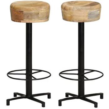 Barové stoličky 2 ks 76 cm masivní mangovníkové dřevo (321961)