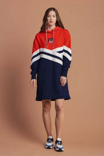 ŠATY GANT D1. GANT RETRO SHIELD HOODIE DRESS modrá M