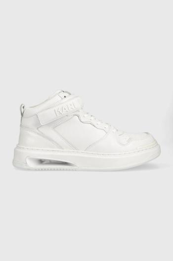 Kožené sneakers boty Karl Lagerfeld Elektro, bílá barva