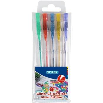 Stylex Glitter gel pens 1 mm, 5 barev (43833)