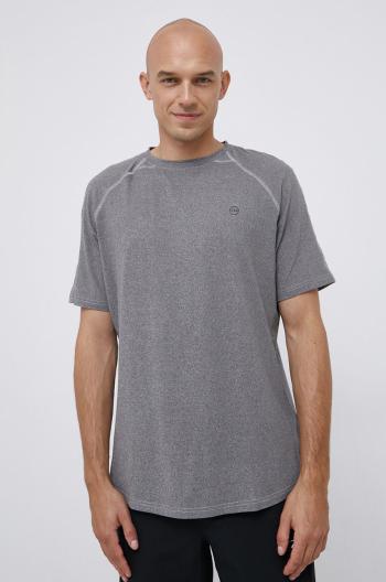 Tričko Wrangler ATG pánské, šedá barva, melanžové