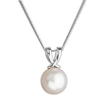 EVOLUTION GROUP CZ Stříbrný náhrdelník s kulatou říční perlou - 22032.1