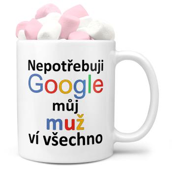 Hrnek Google - Muž (Náplň hrníčku: Marshmallow)