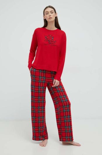 Pyžamo Lauren Ralph Lauren červená barva
