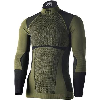 Mico MAGLIA LUPETTO M/L WARM CONTROL Pánské termoprádlo triko s dlouhým rukávem, tmavě zelená, velikost ii