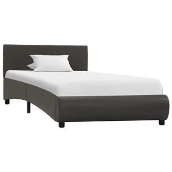 Rám postele šedý umělá kůže 100x200 cm (285463)